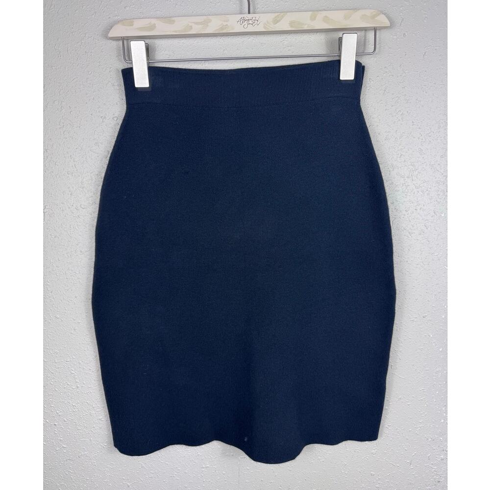 Maeve by Anthropologie Black Knit Bodycon Mini Skirt Size Small